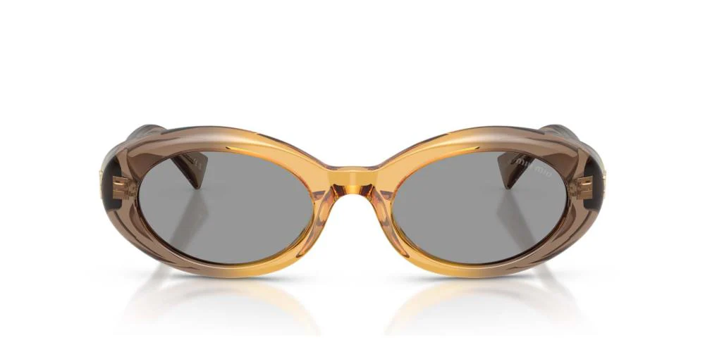 Brown Oval Sunglasses